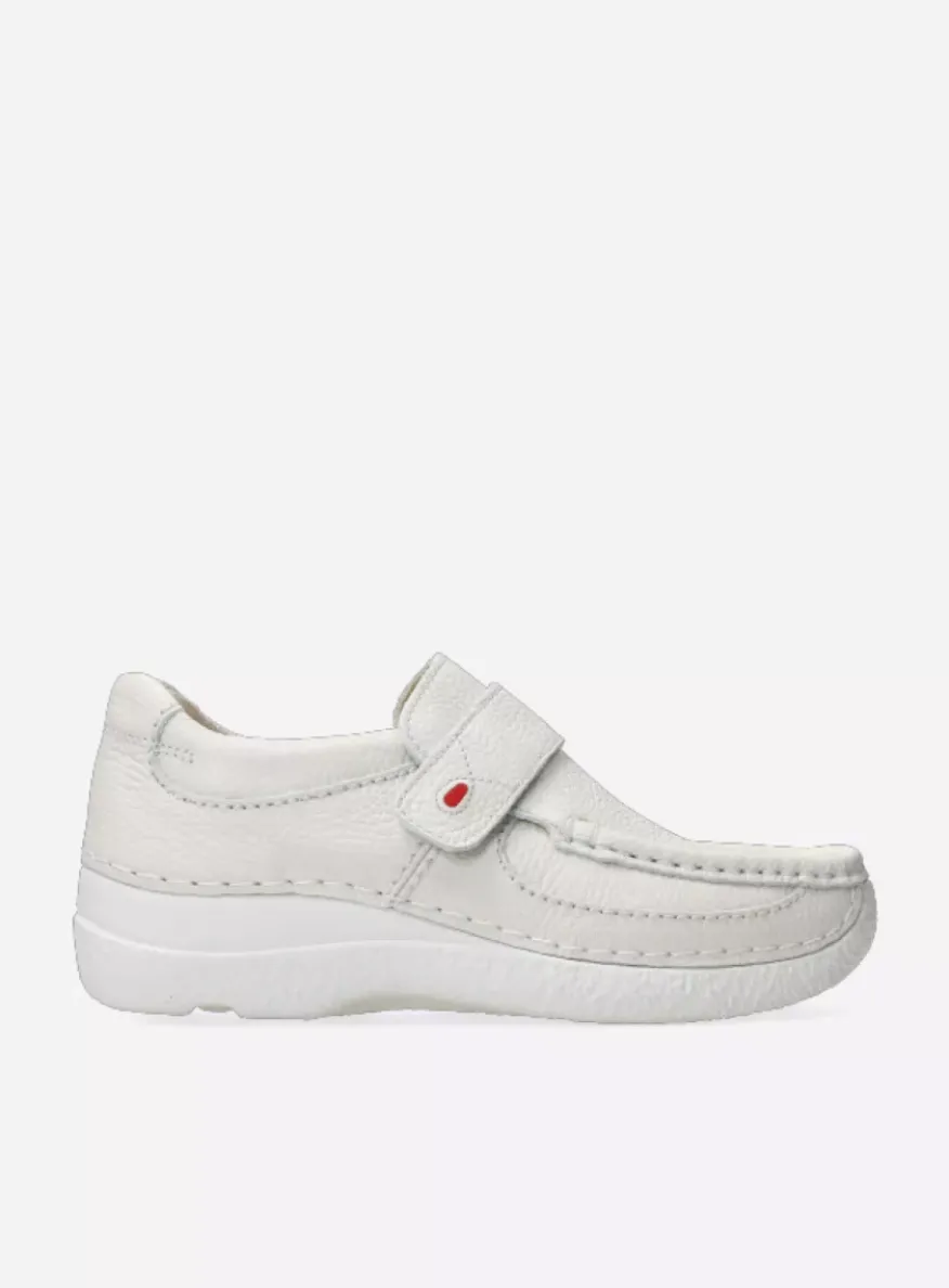 Roll Strap - gebroken wit leer