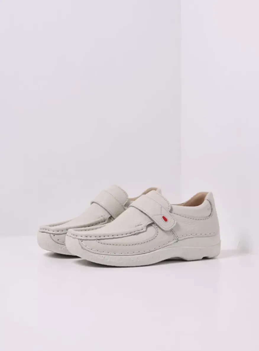 Roll Strap - gebroken wit leer