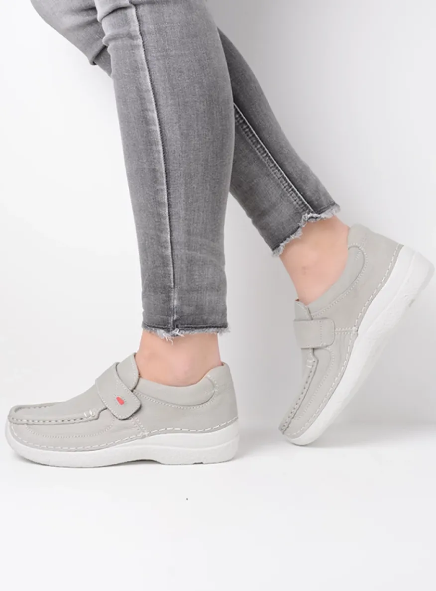 Roll Strap - lichtgrijs nubuck