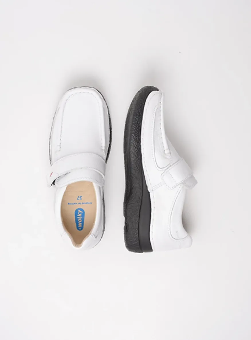 Roll Strap - wit leer