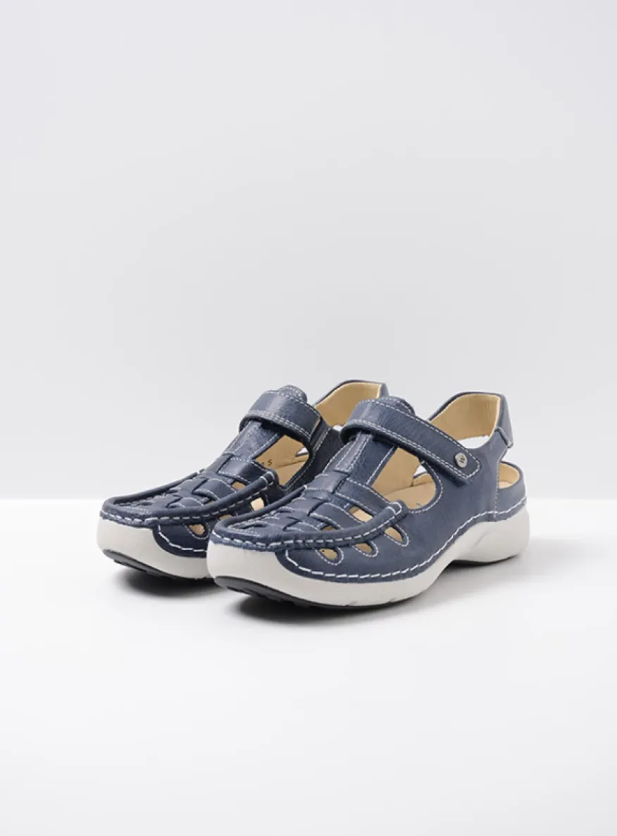 Rolling Sun - blauw leer