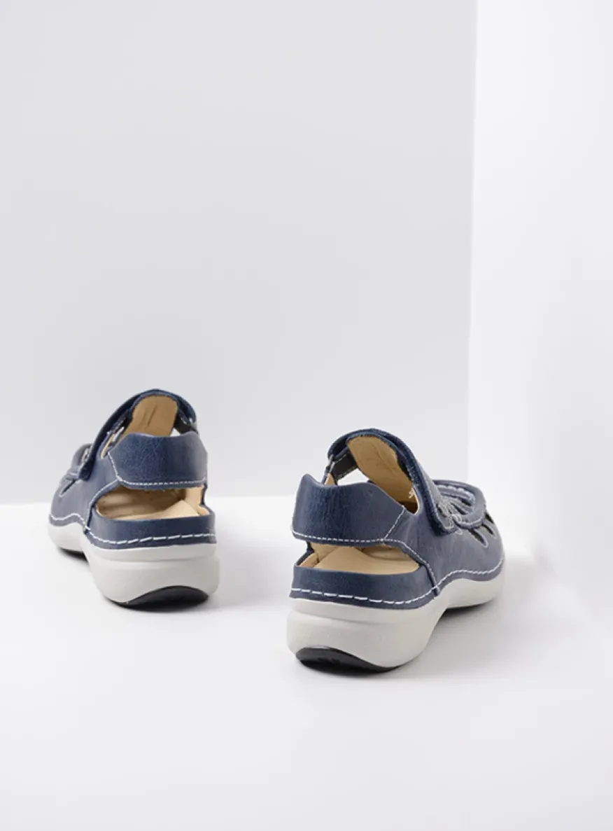 Rolling Sun - blauw leer