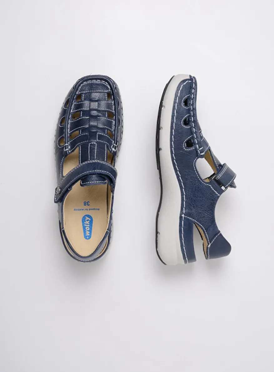 Rolling Sun - blauw leer