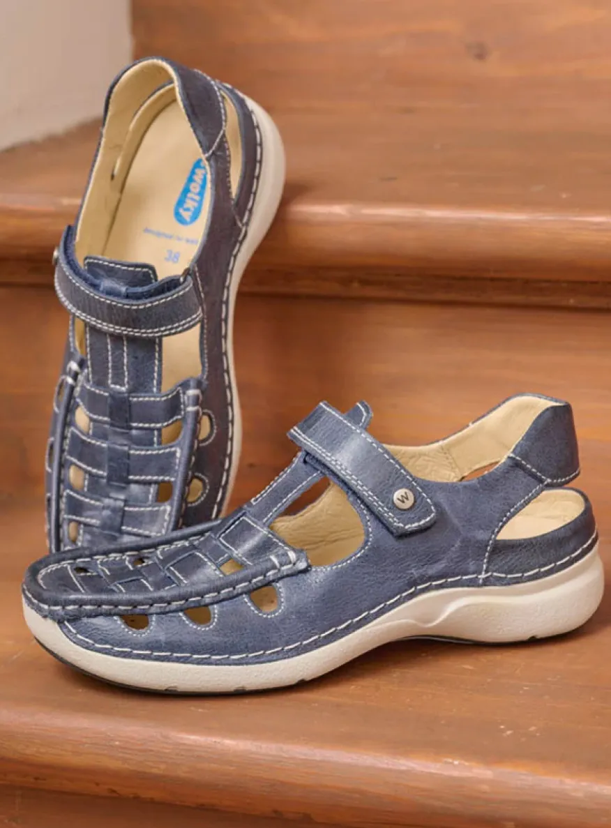 Rolling Sun - blauw leer