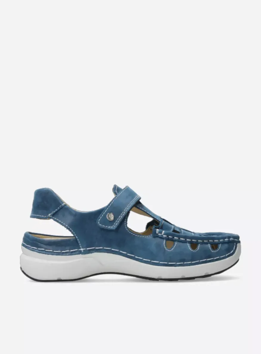 Rolling Sun - blauw effectleer