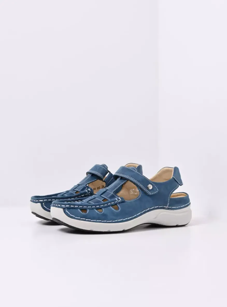 Rolling Sun - blauw effectleer