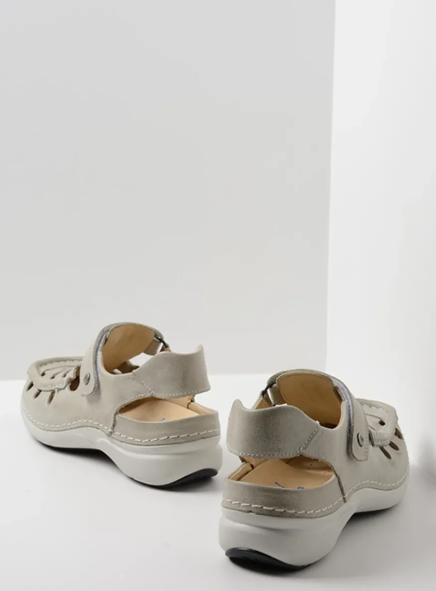 Rolling Sun - gebroken wit leer