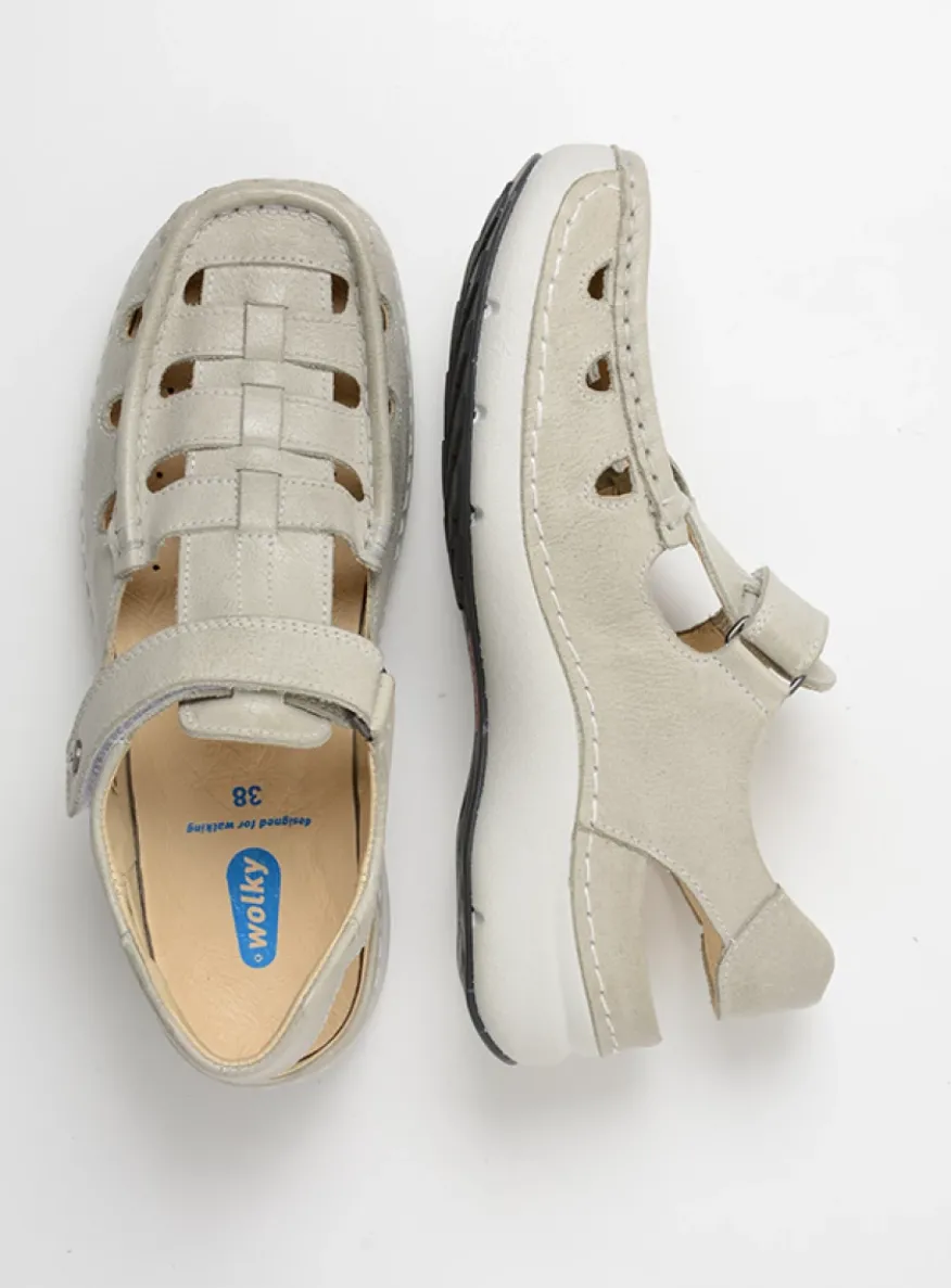 Rolling Sun - gebroken wit leer