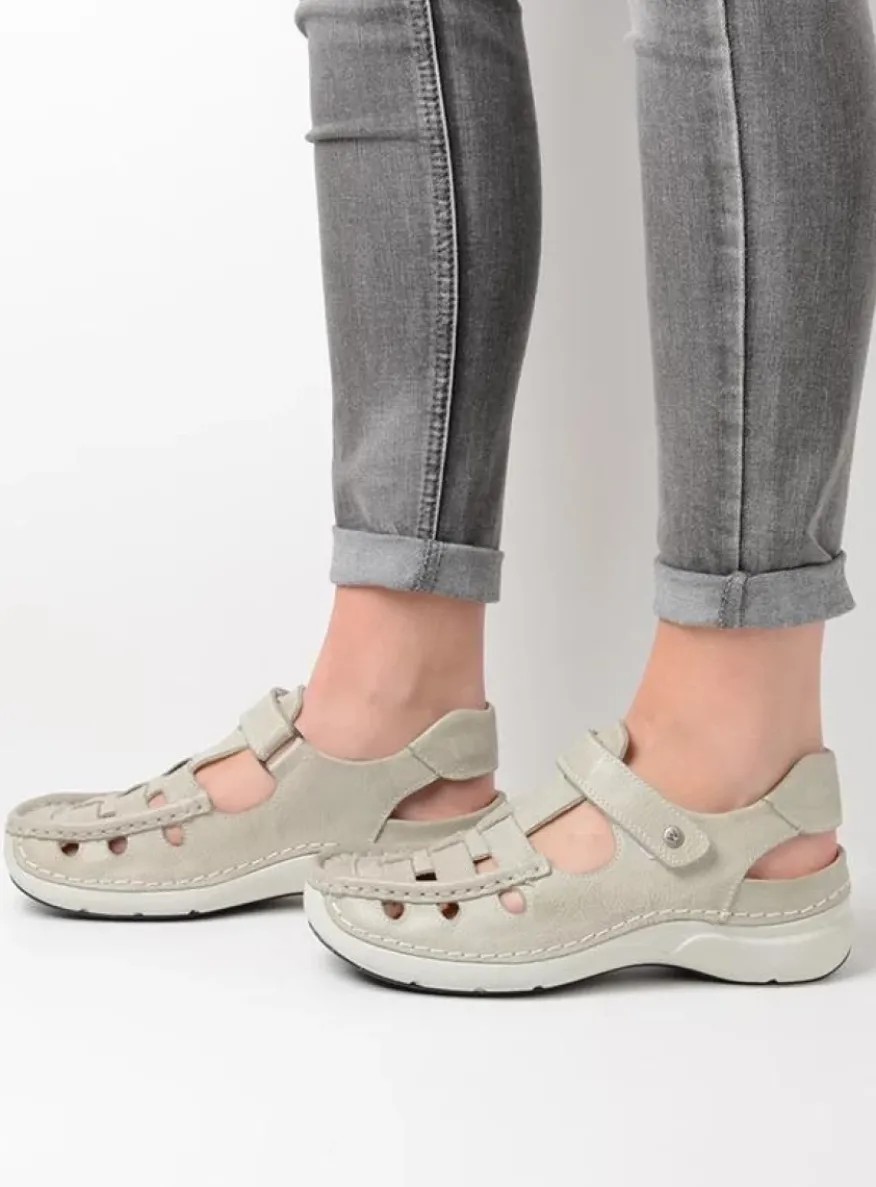 Rolling Sun - gebroken wit leer