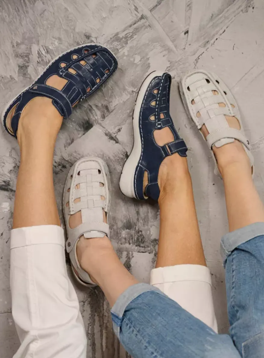 Rolling Sun - gebroken wit effectleer