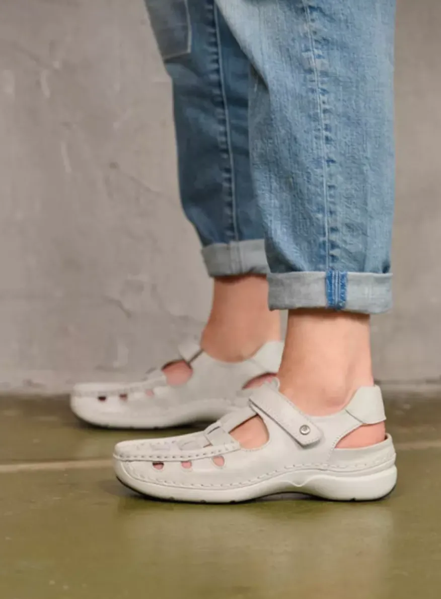 Rolling Sun - gebroken wit effectleer