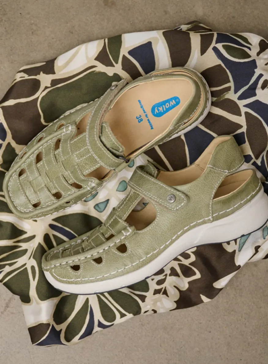 Rolling Sun - lichtgroen leer