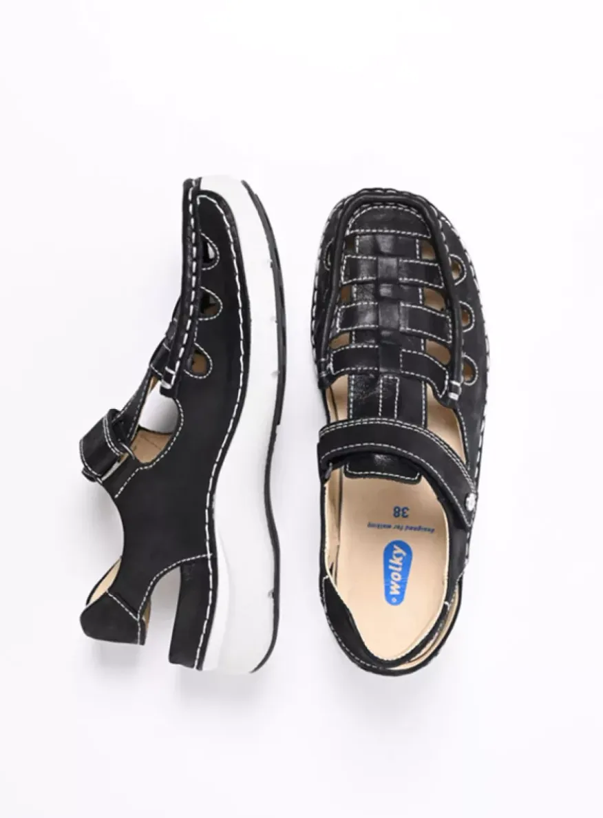 Rolling Sun - zwart effectleer