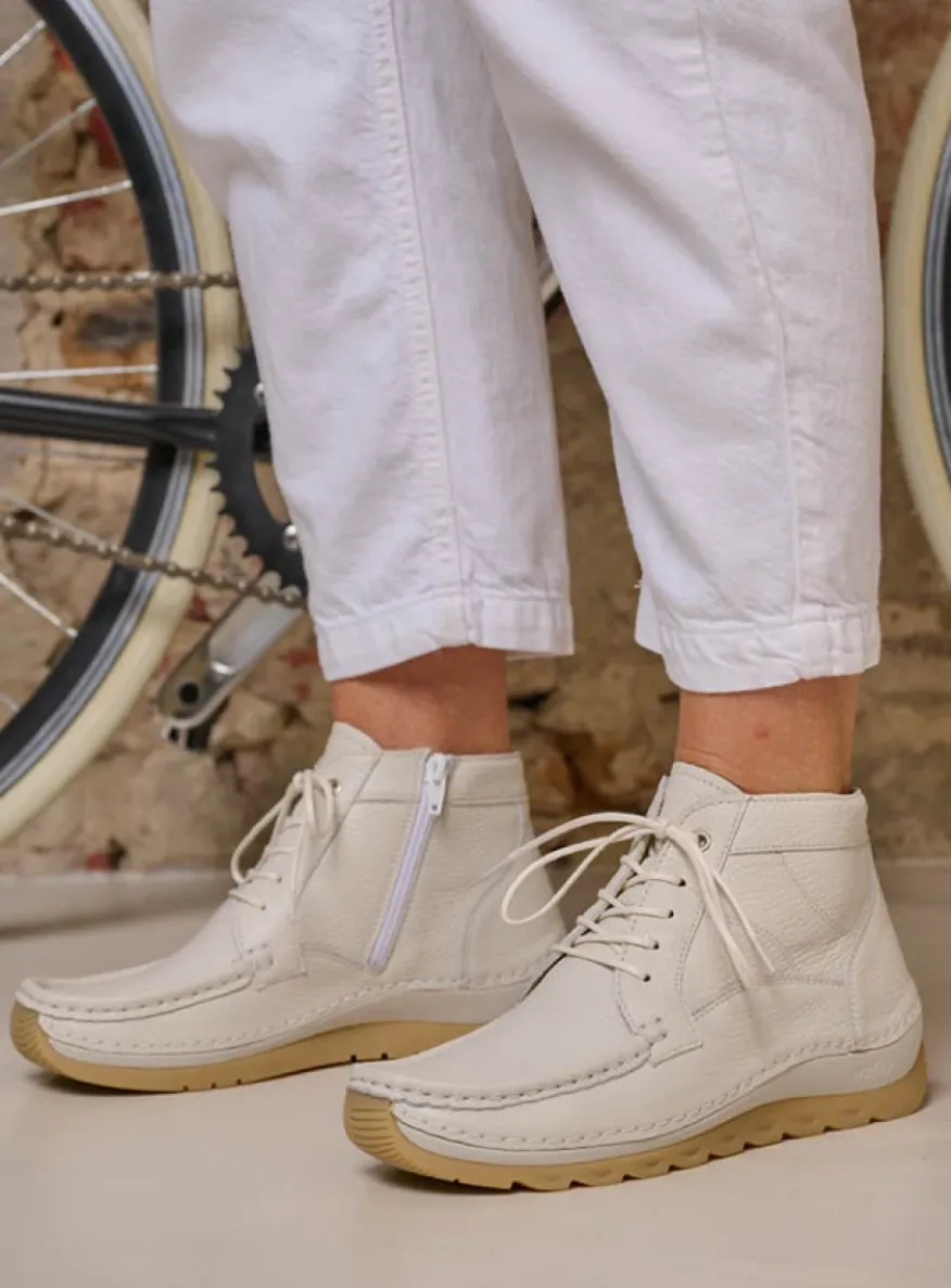 Salado - creme wit leer