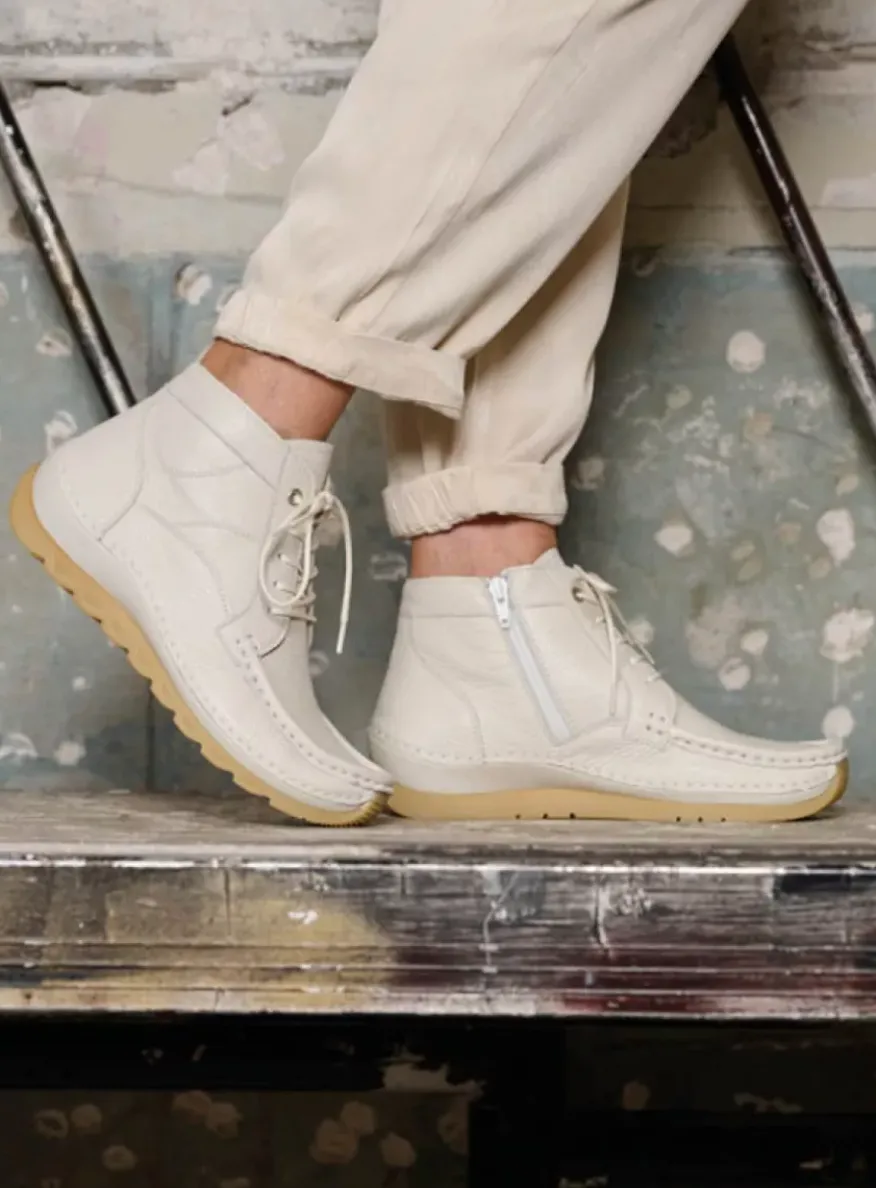 Salado - creme wit leer