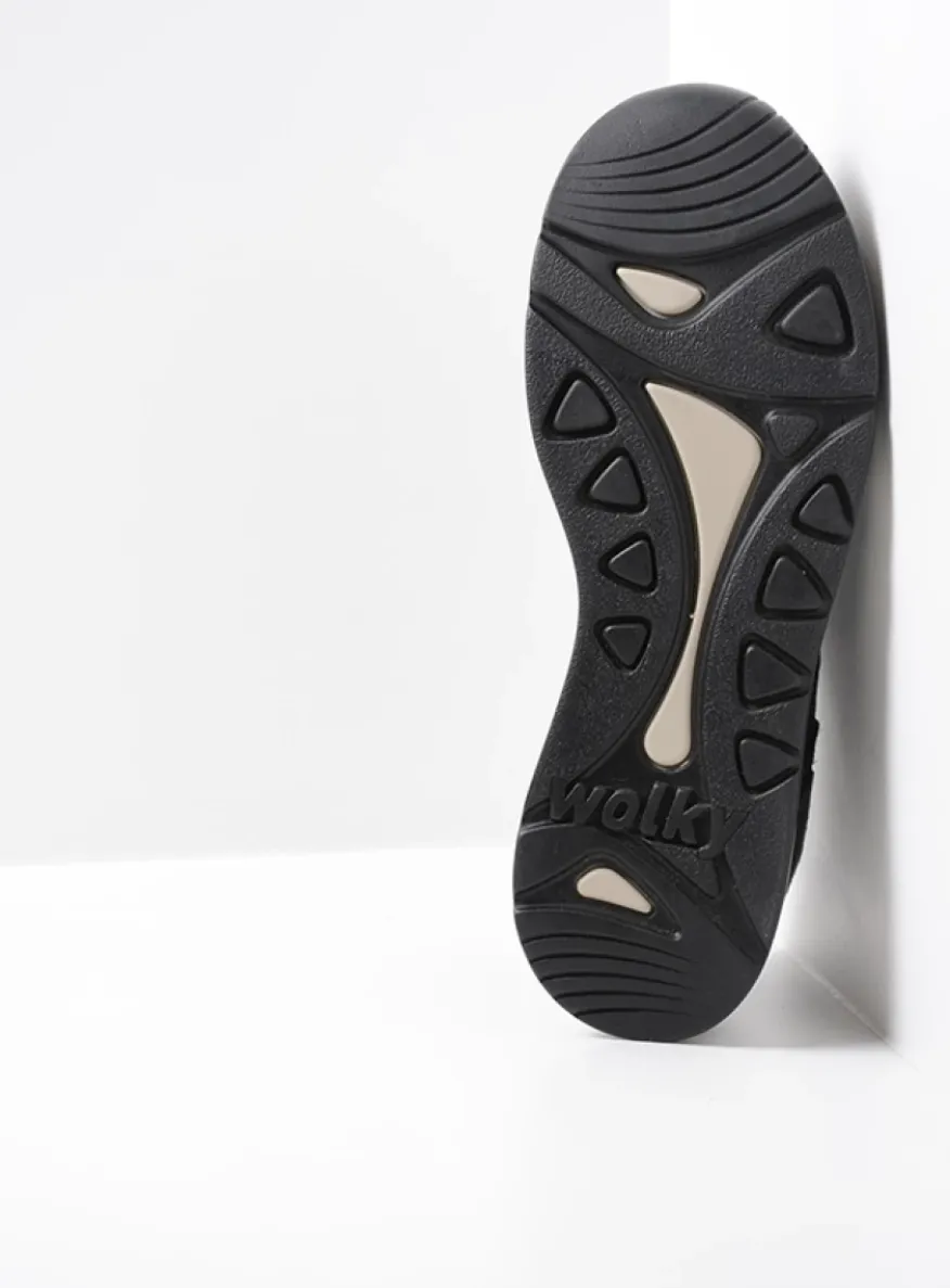 Sappho - blauw combi leer