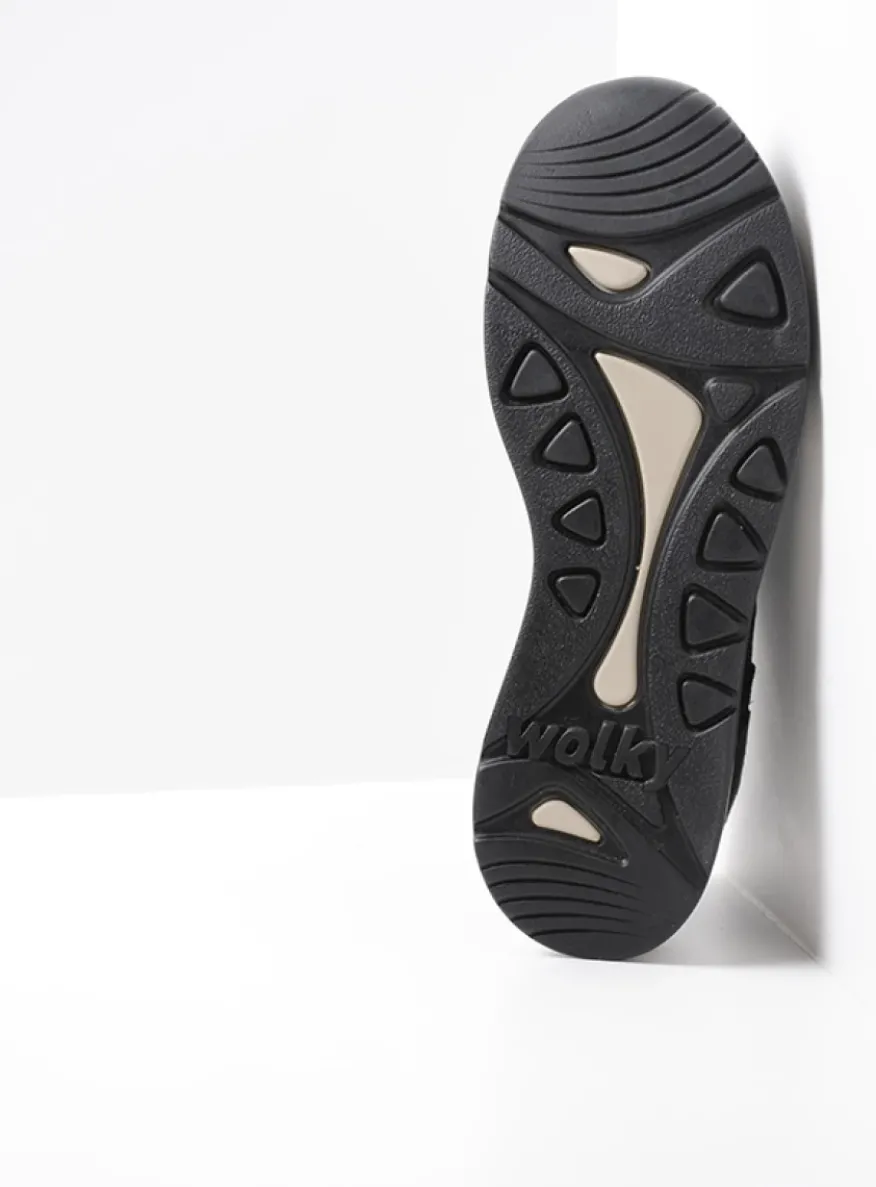 Sappho - donker taupe combi leer