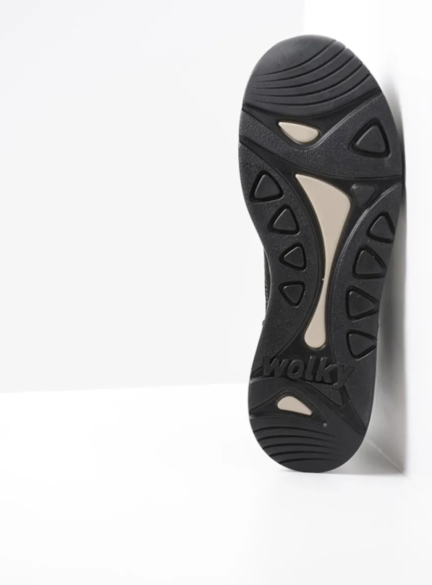 Sappho - zwart combi leer