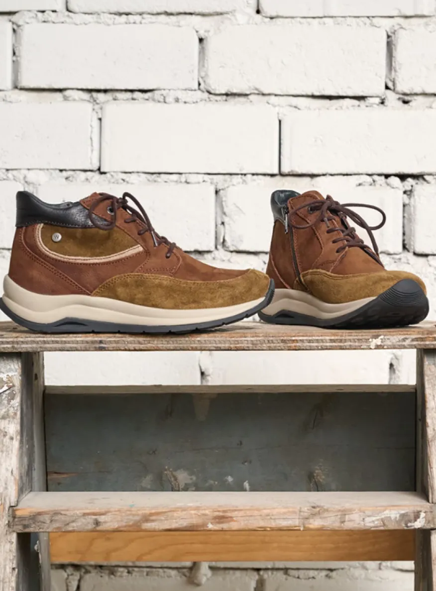 Scone - taupe combi leer