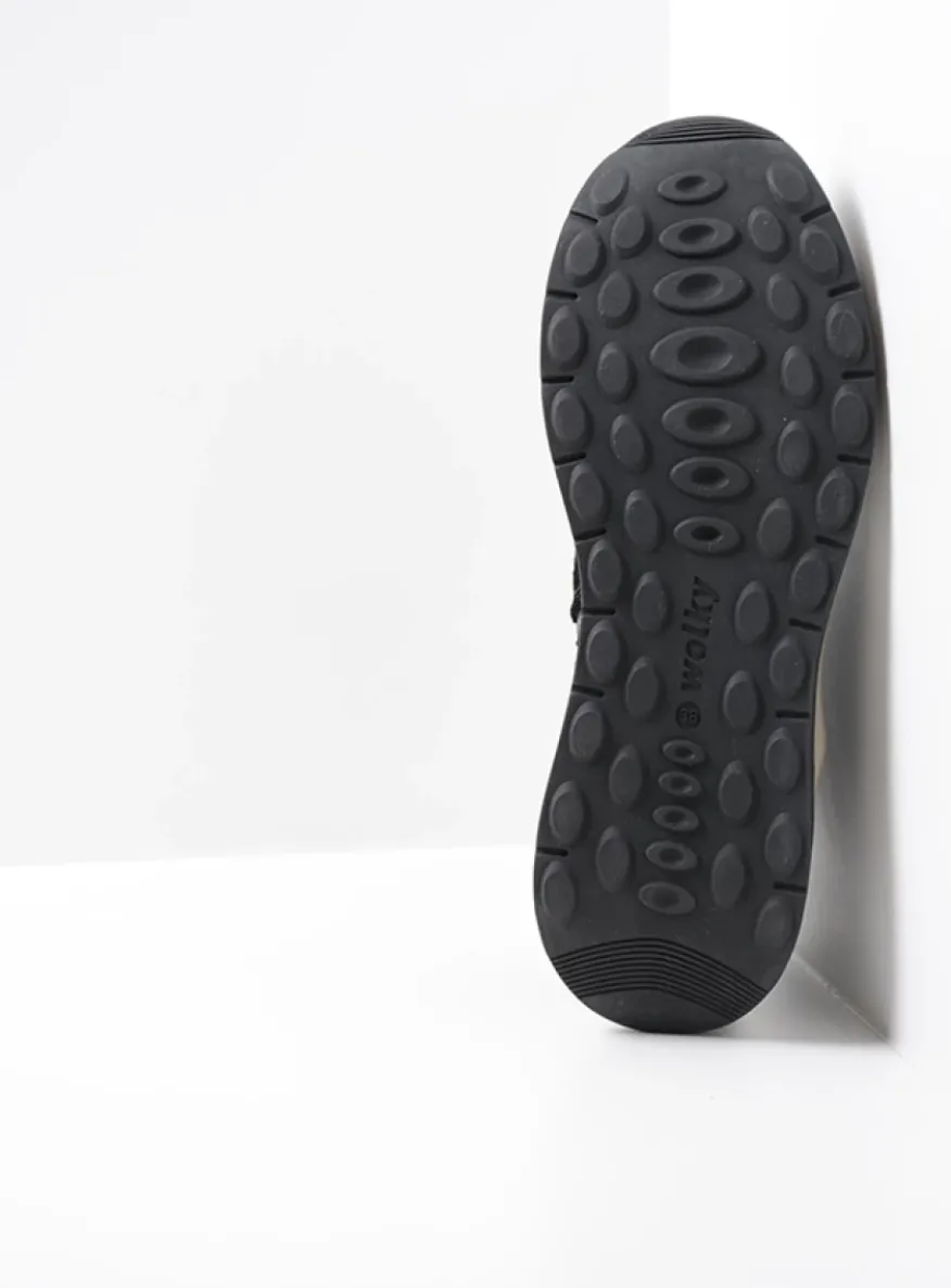 Scone WR - zwart combi leer