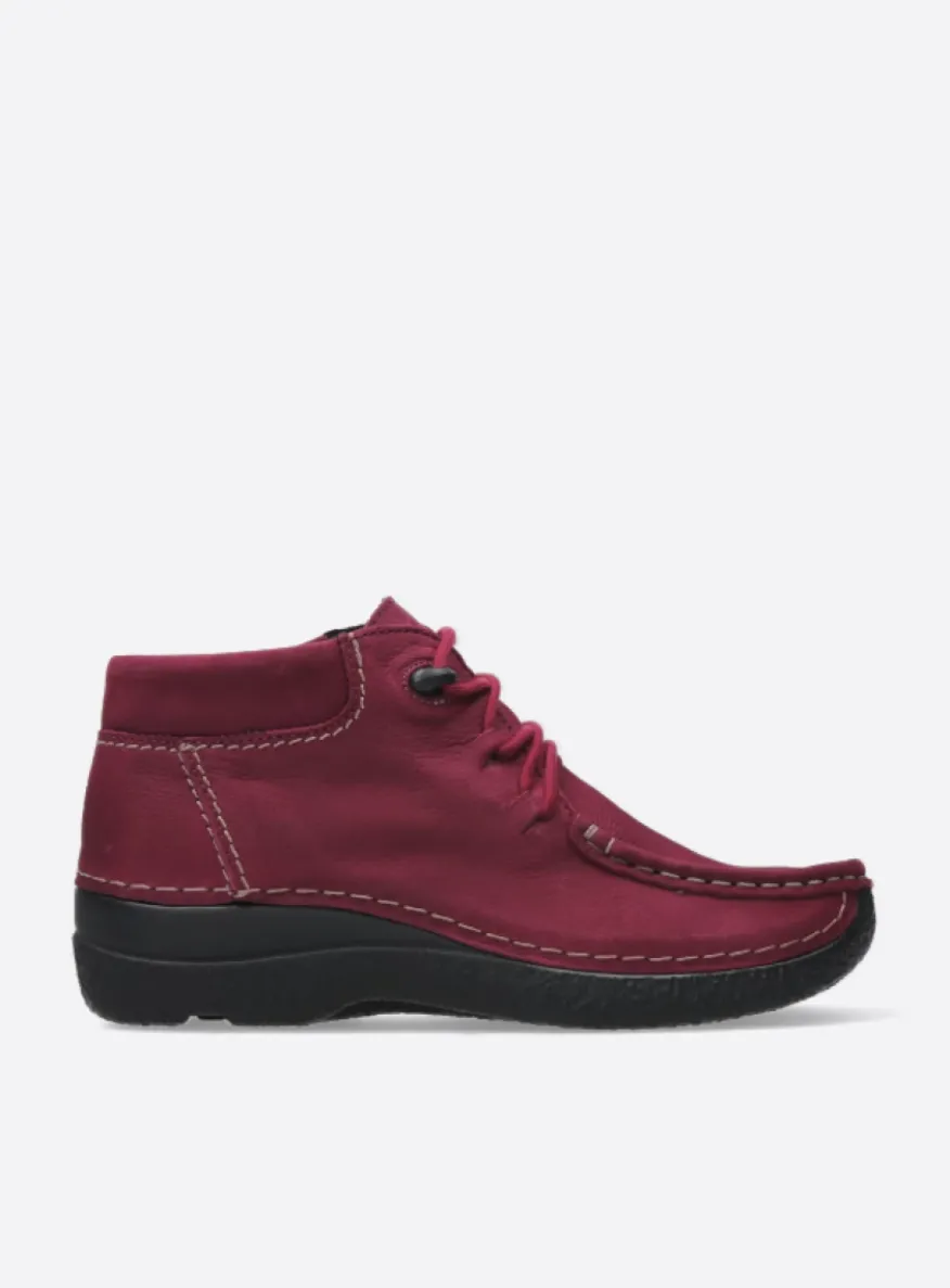 Seamy Moc - bordeauxrood nubuck