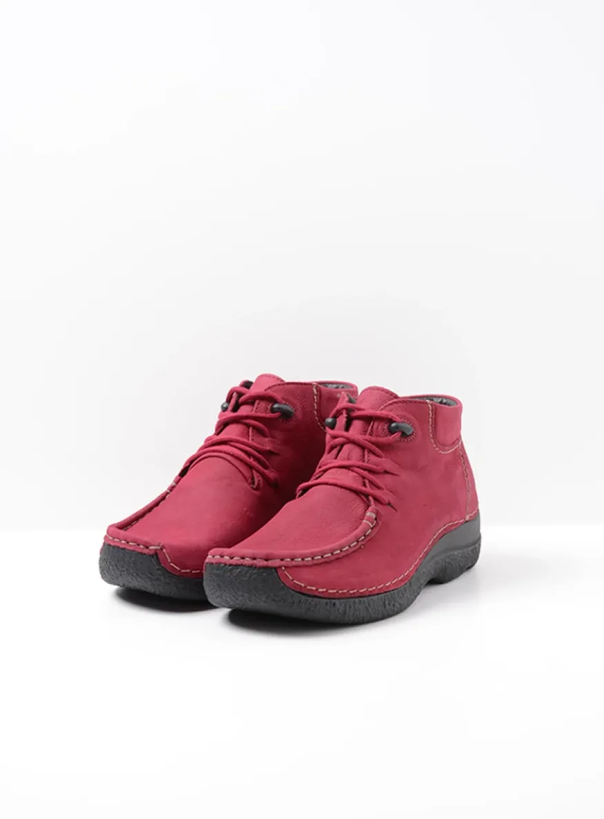 Seamy Moc - bordeauxrood nubuck