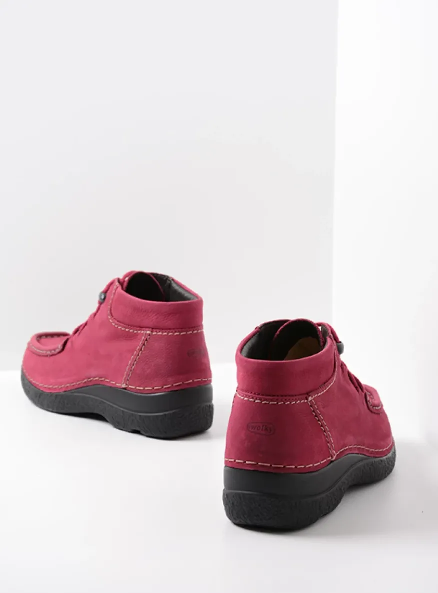Seamy Moc - bordeauxrood nubuck