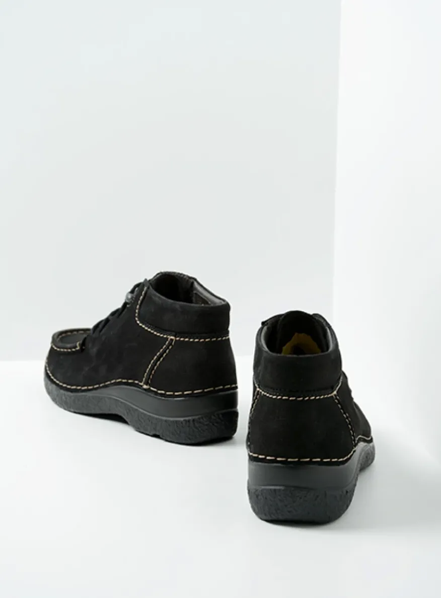 Seamy Moc - zwart nubuck