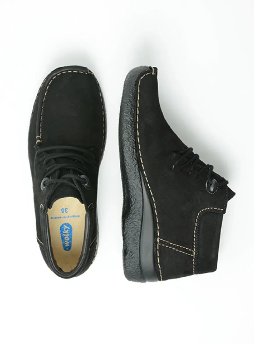 Seamy Moc - zwart nubuck