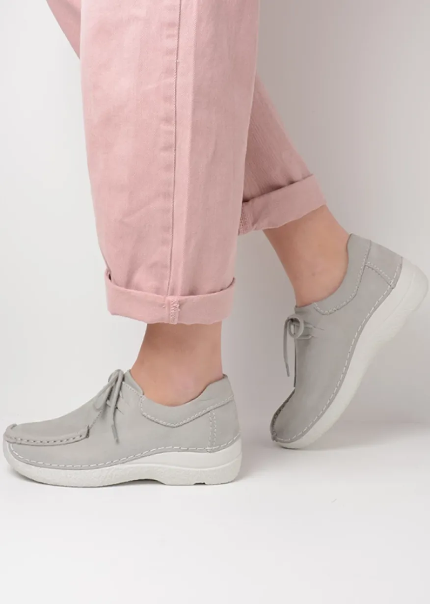 Seamy Shoe - lichtgrijs nubuck