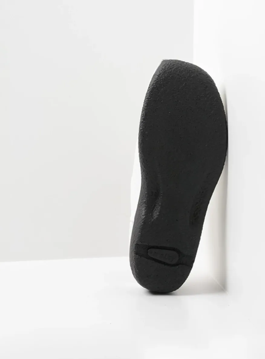 Seamy Slide - wit geprint leer