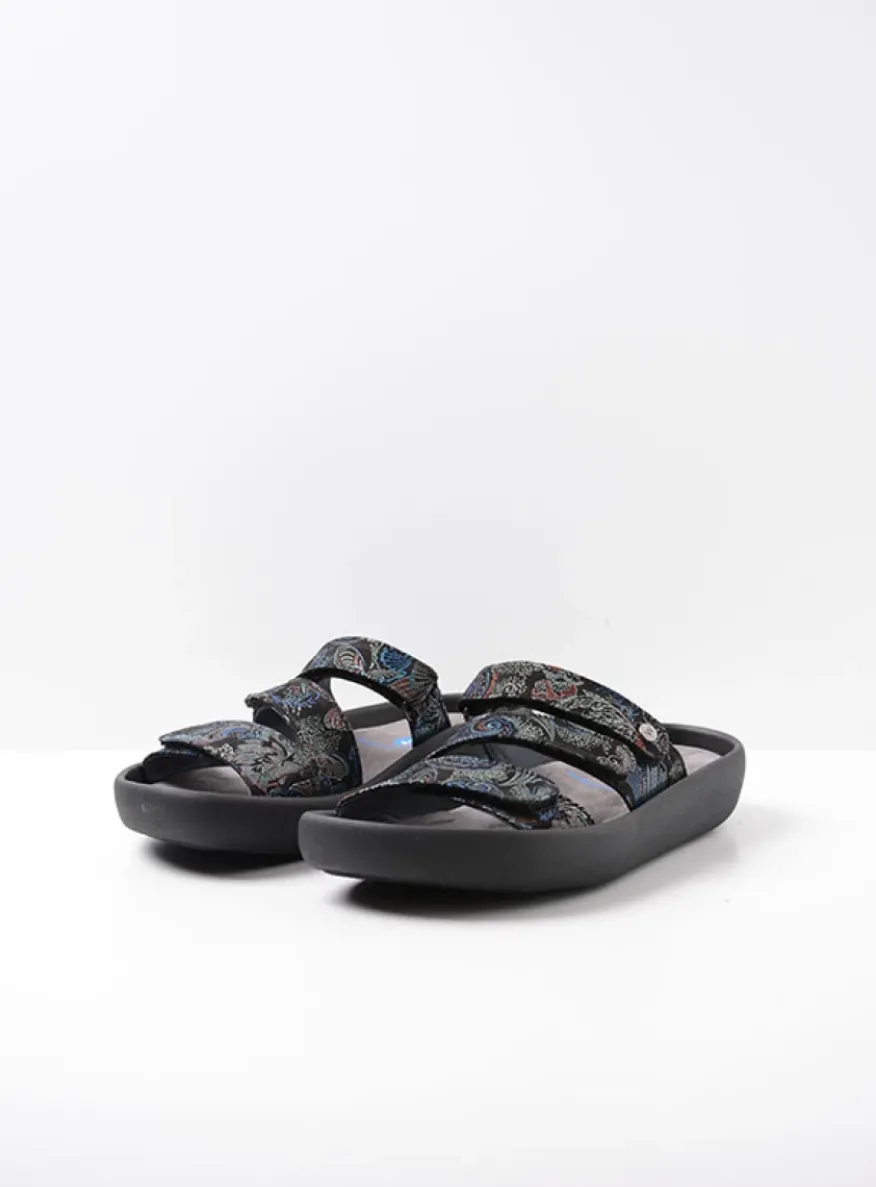 Sense - zwart/blauw suede