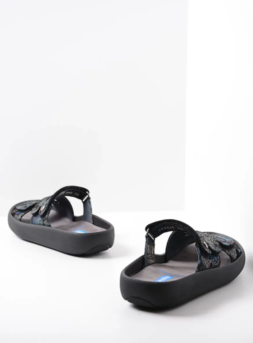 Sense - zwart/blauw suede