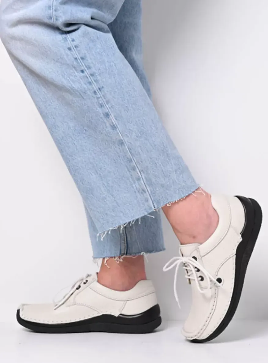 Taranta - wol wit leer