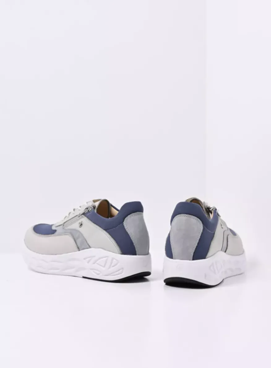 Vitality S2F - gebroken wit/jeans combi stretch leer