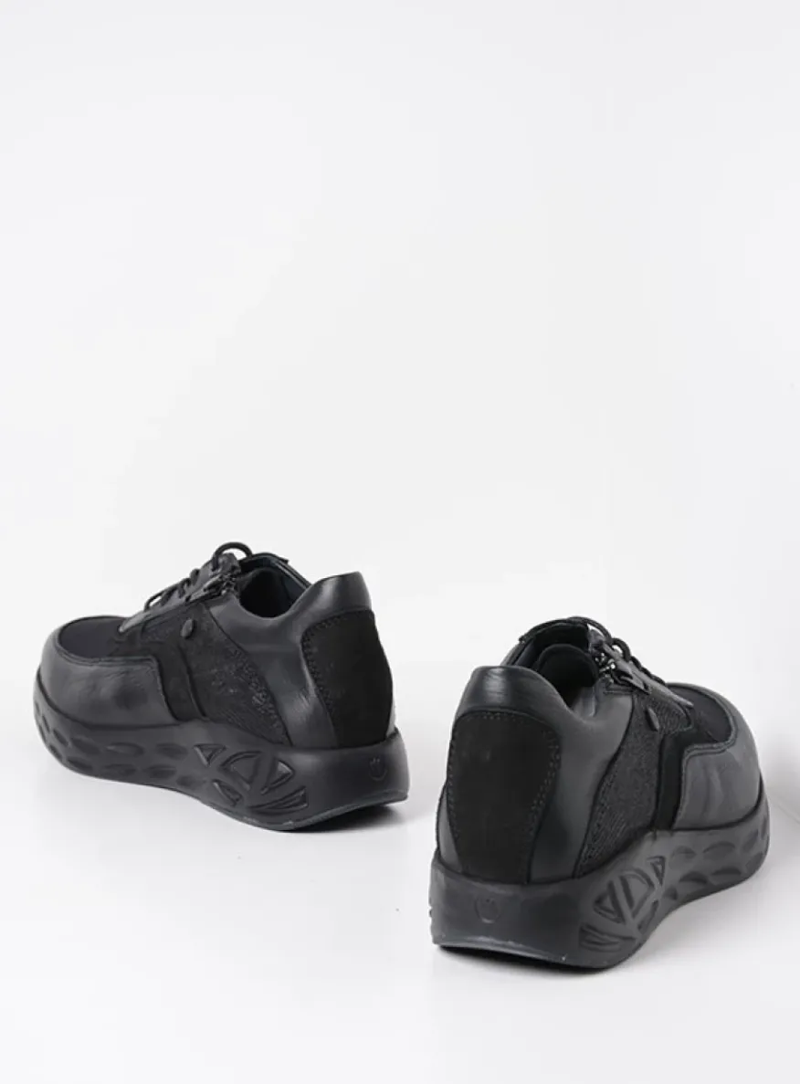 Vitality S2F - zwart combi stretchleer