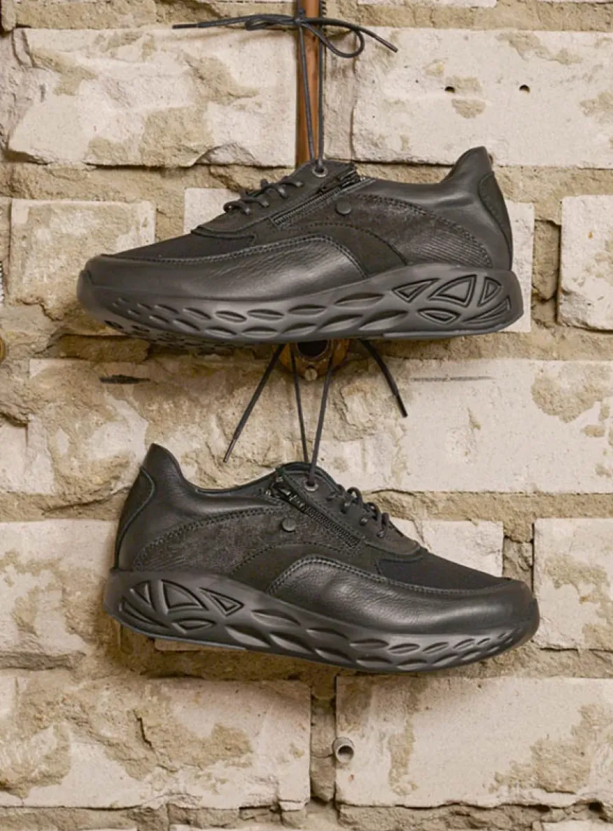 Vitality S2F - zwart combi stretchleer