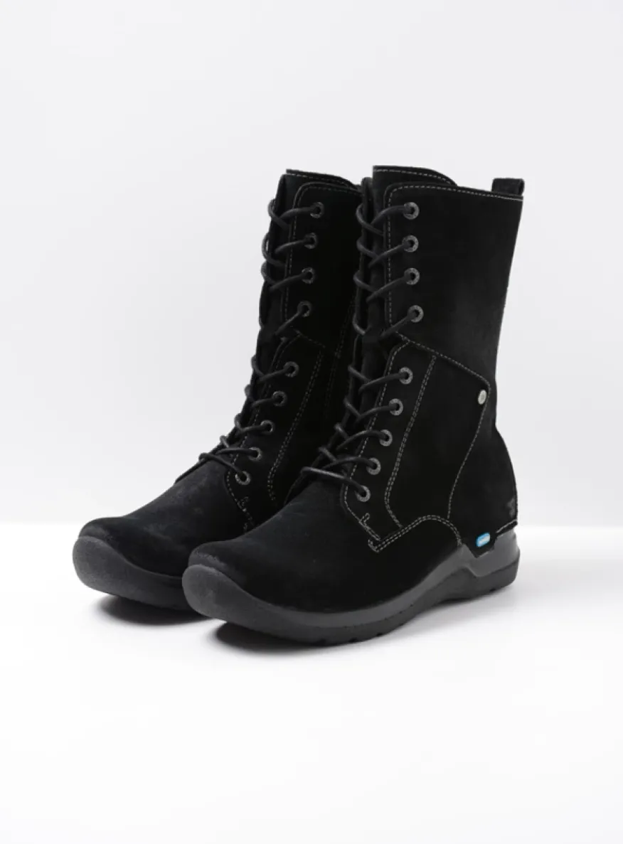 Zigzag - zwart suede